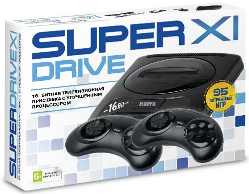 фото Игровая приставка 16 bit super drive 11 + 95 встроенных игр + 2 геймпада nobrand