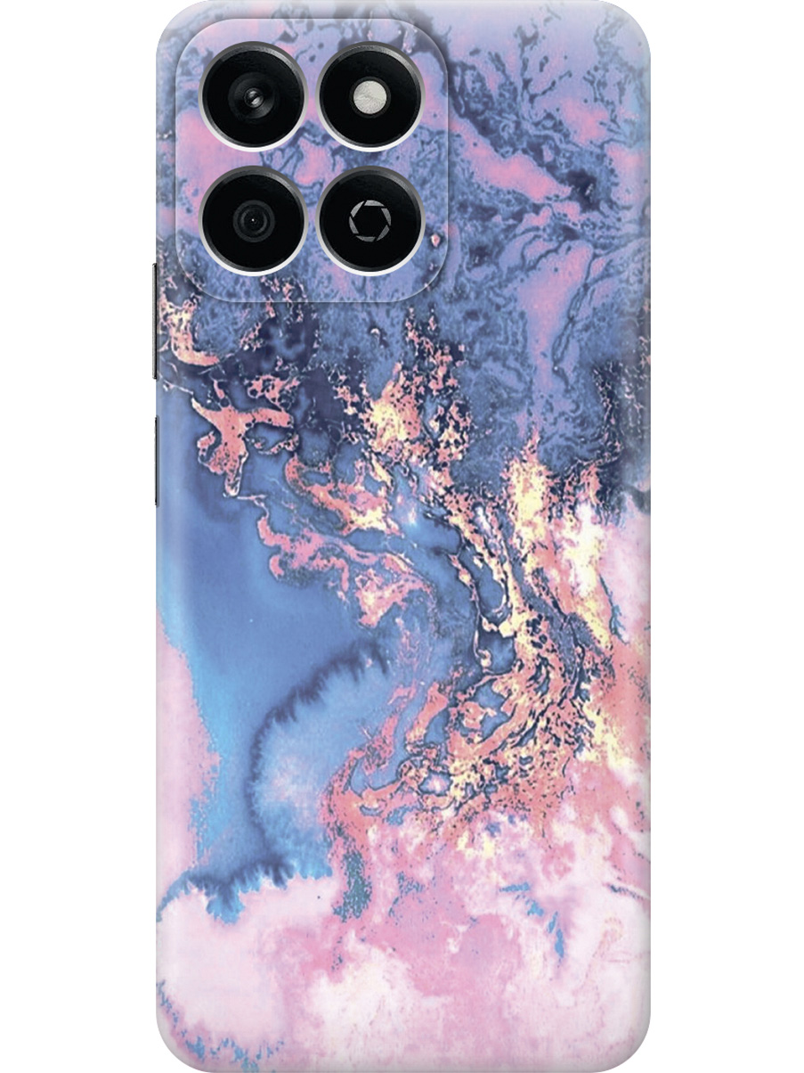 

Силиконовый чехол на Honor X7C с принтом "Синий мрамор", Прозрачный;голубой, 786720531