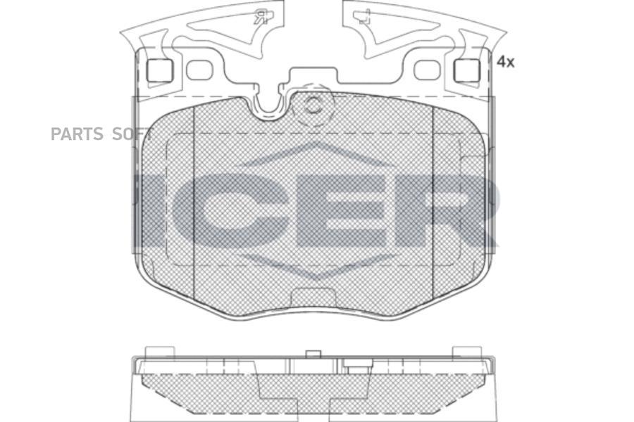 

Колодки Том.Диск. Bmw 7 Series (G11 G12) (10/14-) ICER 182280