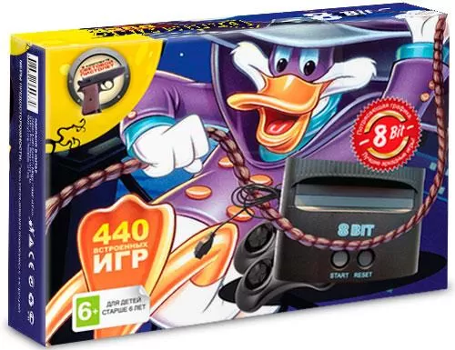 Игровая приставка 8 bit Darkwing Duck + 440 встроенных игр + 2 геймпада