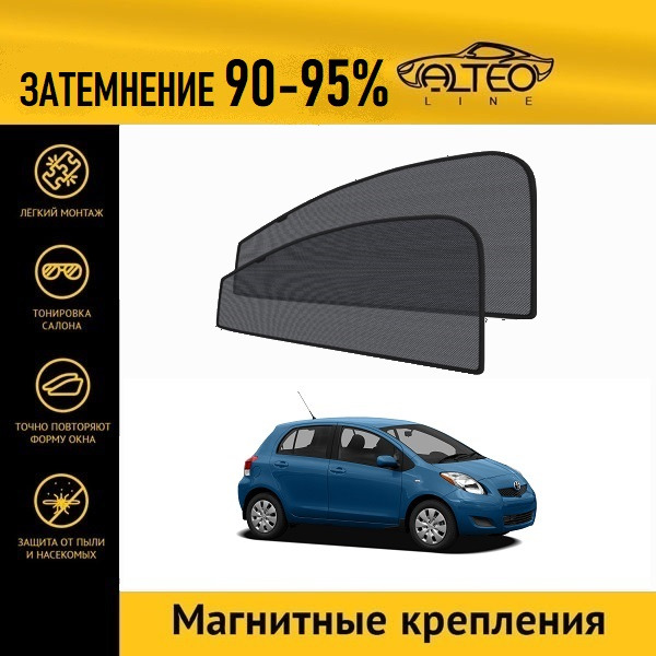 

Автошторки ALTEO на Toyota Yaris 2 рестайлинг (XP90) (2009-2011) хэтчбек 5d