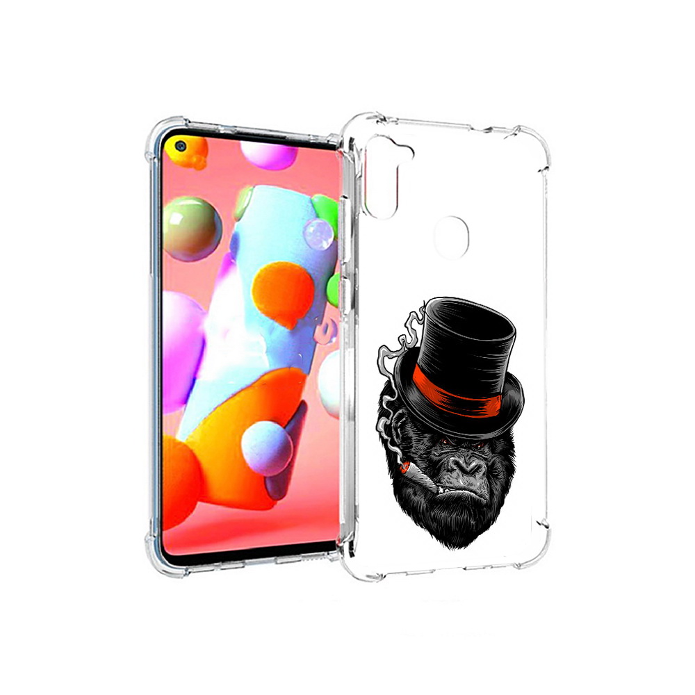

Чехол MyPads Tocco для Samsung Galaxy A11 дизайнерская горилла (PT149913.480.431), Прозрачный, Tocco