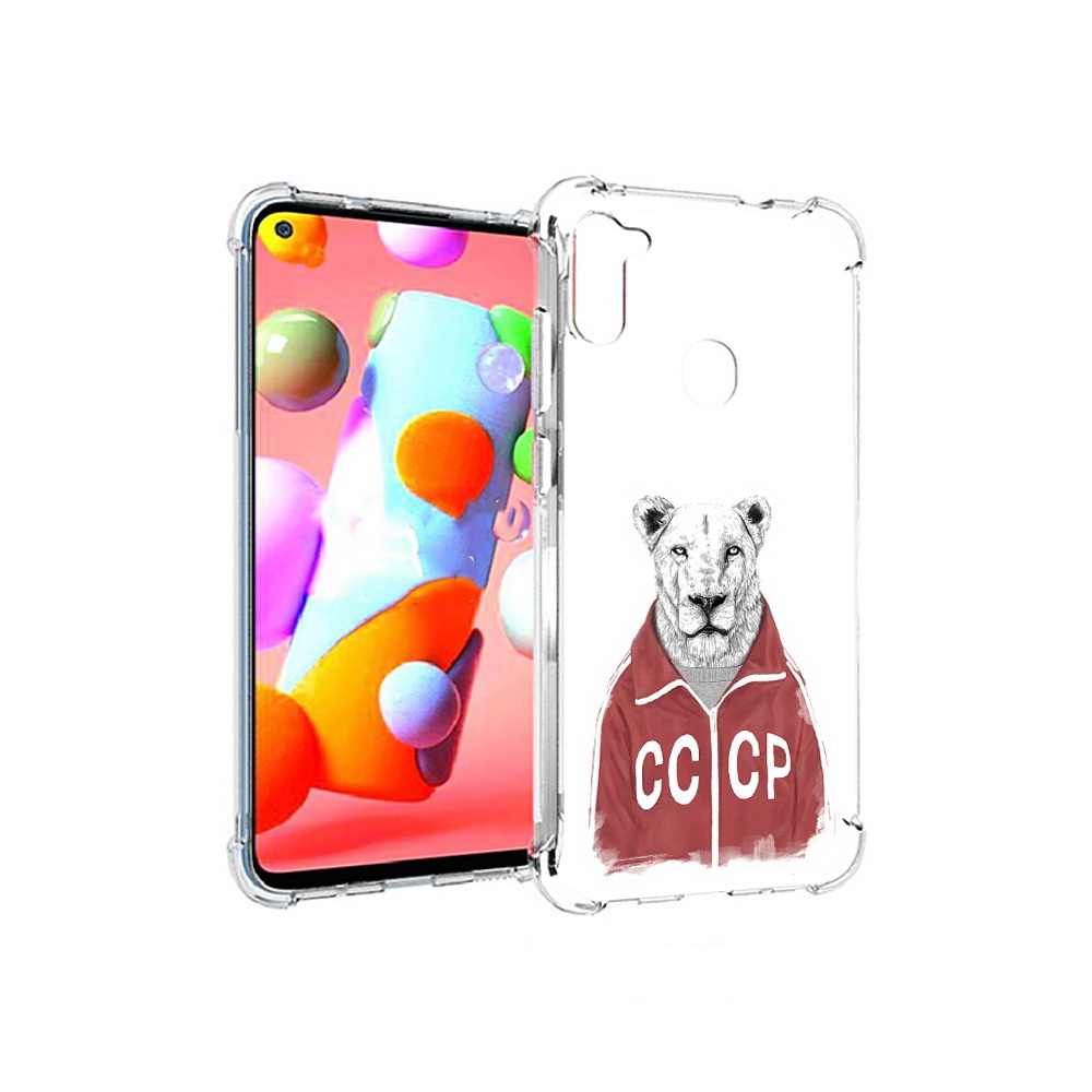 

Чехол MyPads Tocco для Samsung Galaxy A11 львица ссср (PT149913.480.450), Прозрачный, Tocco