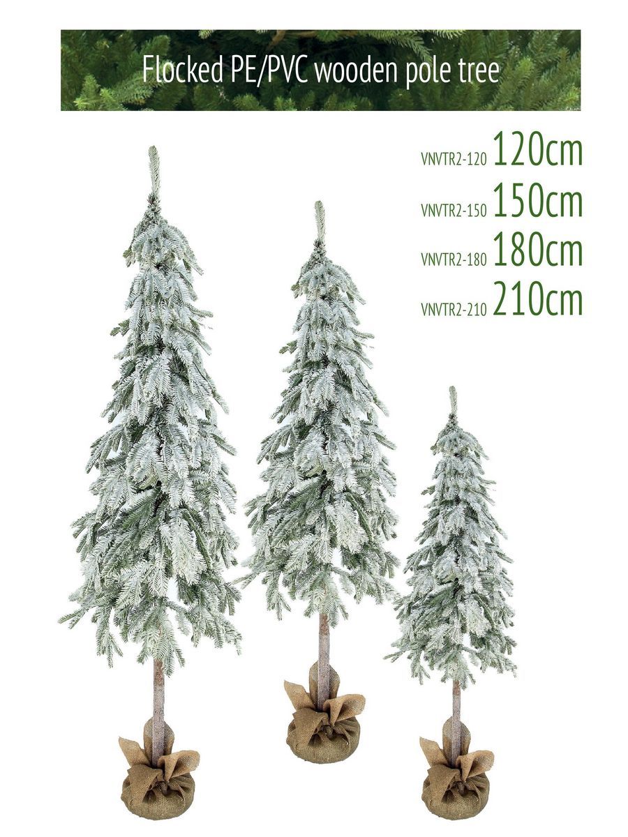 Ель искусственная литая Волшебство на ветках VNVTR2-150 150 см зеленая заснеженная