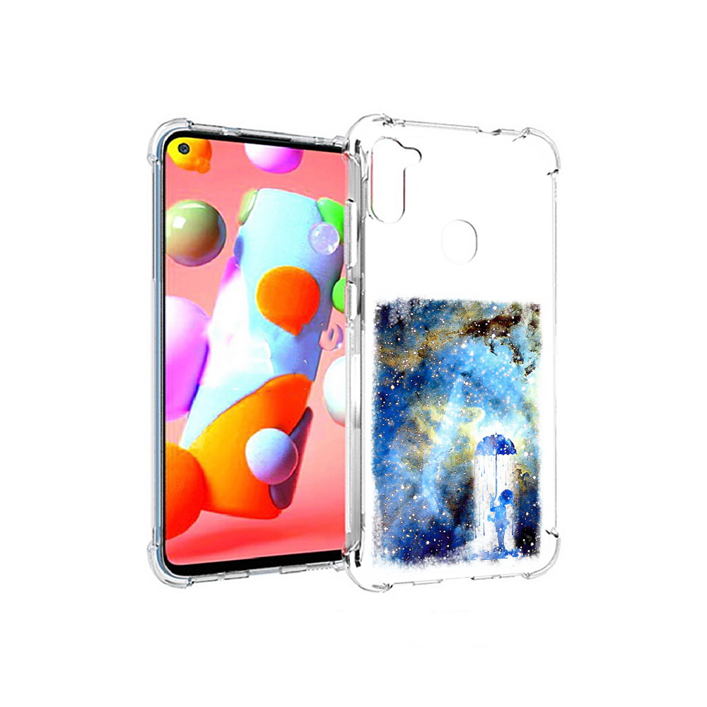 

Чехол MyPads Tocco для Samsung Galaxy A11 мальчик в небе (PT149913.480.455), Прозрачный, Tocco