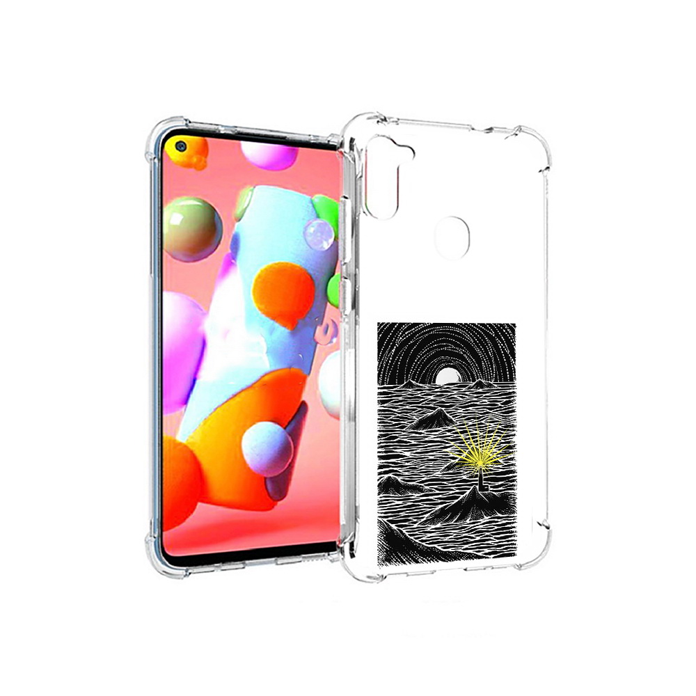 Чехол MyPads Tocco для Samsung Galaxy A11 маяк в черно белом море (PT149913.480.460)