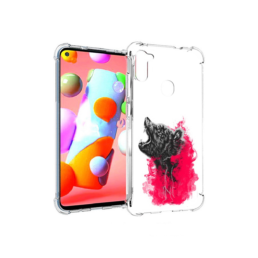 

Чехол MyPads Tocco для Samsung Galaxy A11 медведь в дымке (PT149913.480.463), Прозрачный, Tocco