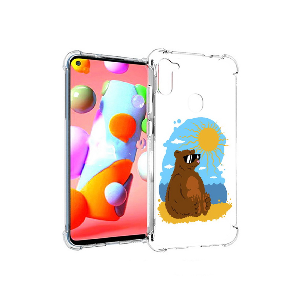 Чехол MyPads Tocco для Samsung Galaxy A11 медведь на чиле (PT149913.480.468)