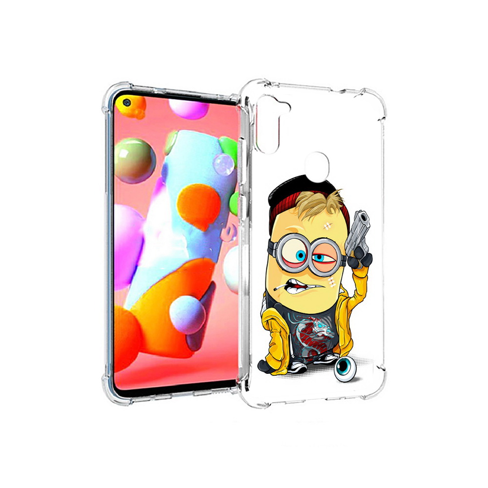 

Чехол MyPads Tocco для Samsung Galaxy A11 миньон бандит (PT149913.480.475), Прозрачный, Tocco