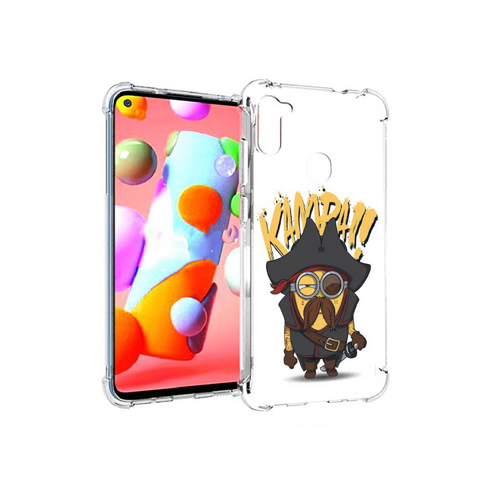 

Чехол MyPads Tocco для Samsung Galaxy A11 миньон пират (PT149913.480.476), Прозрачный, Tocco
