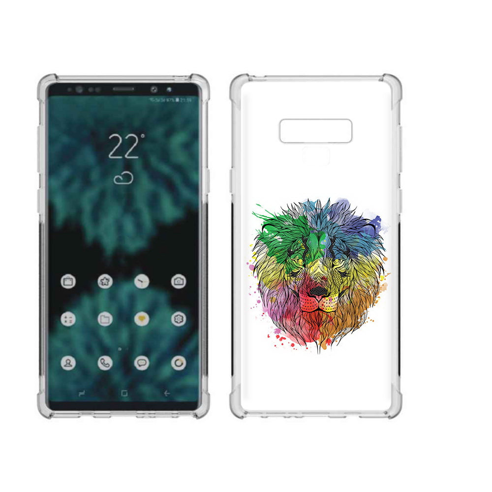 

Чехол MyPads Tocco для Samsung Galaxy Note 9 разноцветный гордый лев (PT115235.598.573), Прозрачный, Tocco