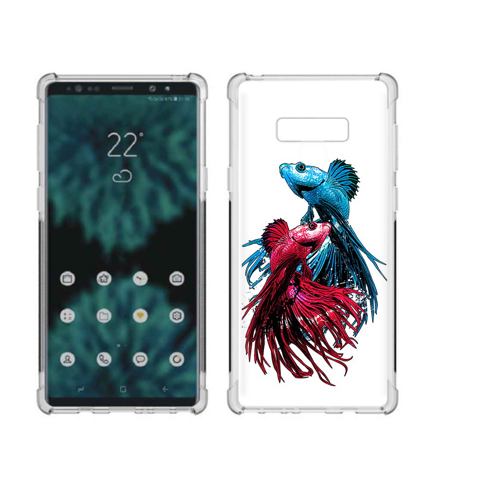 

Чехол MyPads Tocco для Samsung Galaxy Note 9 рыбы петушки (PT115235.598.592), Прозрачный, Tocco