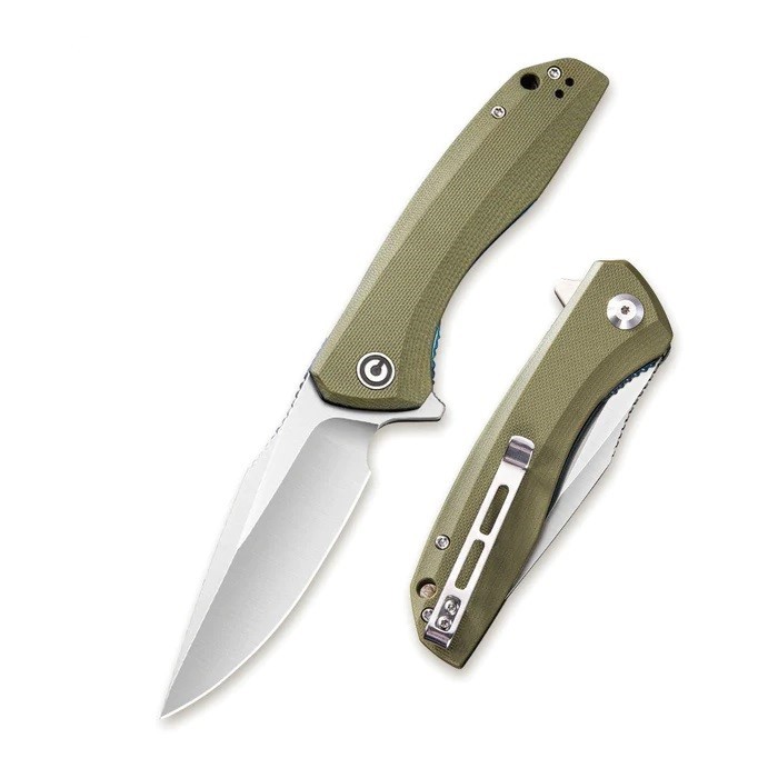 

Нож Civivi Baklash Flipper Knife G10 Handle (3.5" 9Cr18MoV Blade) green, Черный