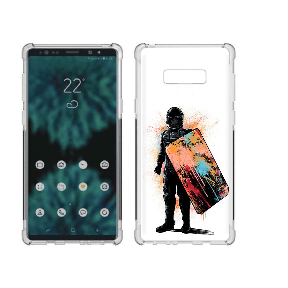 

Чехол MyPads Tocco для Samsung Galaxy Note 9 солдат с красочным щитом (PT115235.598.614), Прозрачный, Tocco