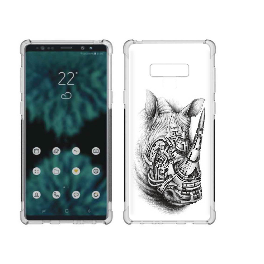 

Чехол MyPads Tocco для Samsung Galaxy Note 9 стальной носорог (PT115235.598.620), Прозрачный, Tocco