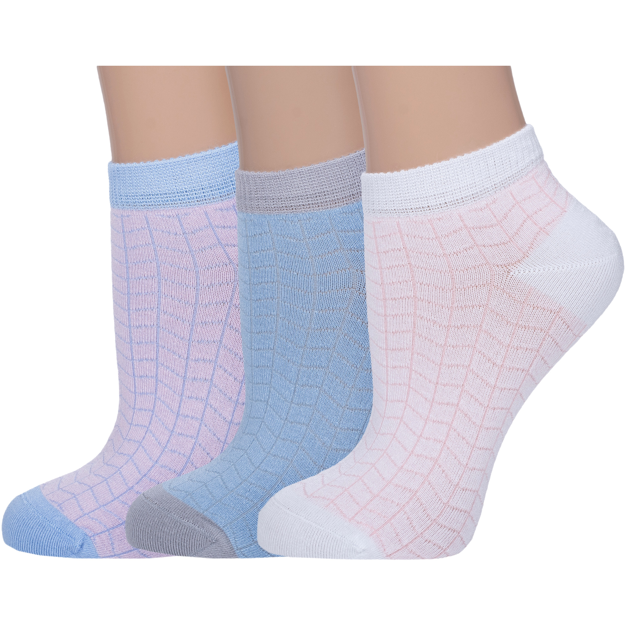 Комплект носков женских АКОС 3-FW42N1 разноцветных 23-25