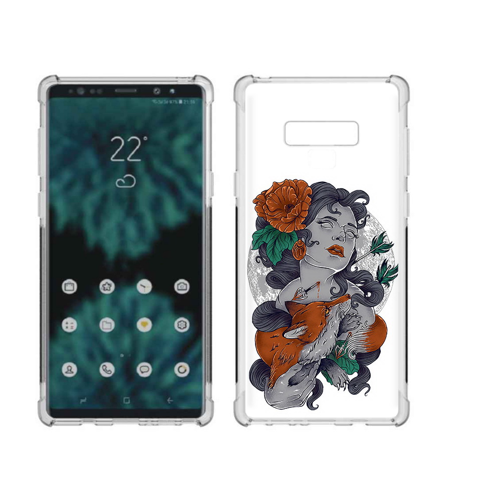 

Чехол MyPads Tocco для Samsung Galaxy Note 9 темная девушка с лисой (PT115235.598.639), Прозрачный, Tocco