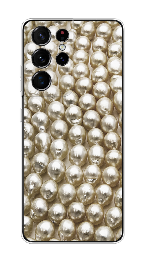 

Чехол на Samsung Galaxy S21 Ultra "Жемчуг", Бежевый, 2102250-3