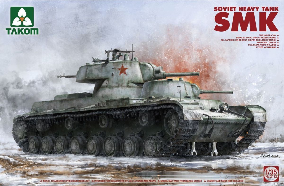 фото Сборная модель takom 1/35 soviet heavy tank smk 2112