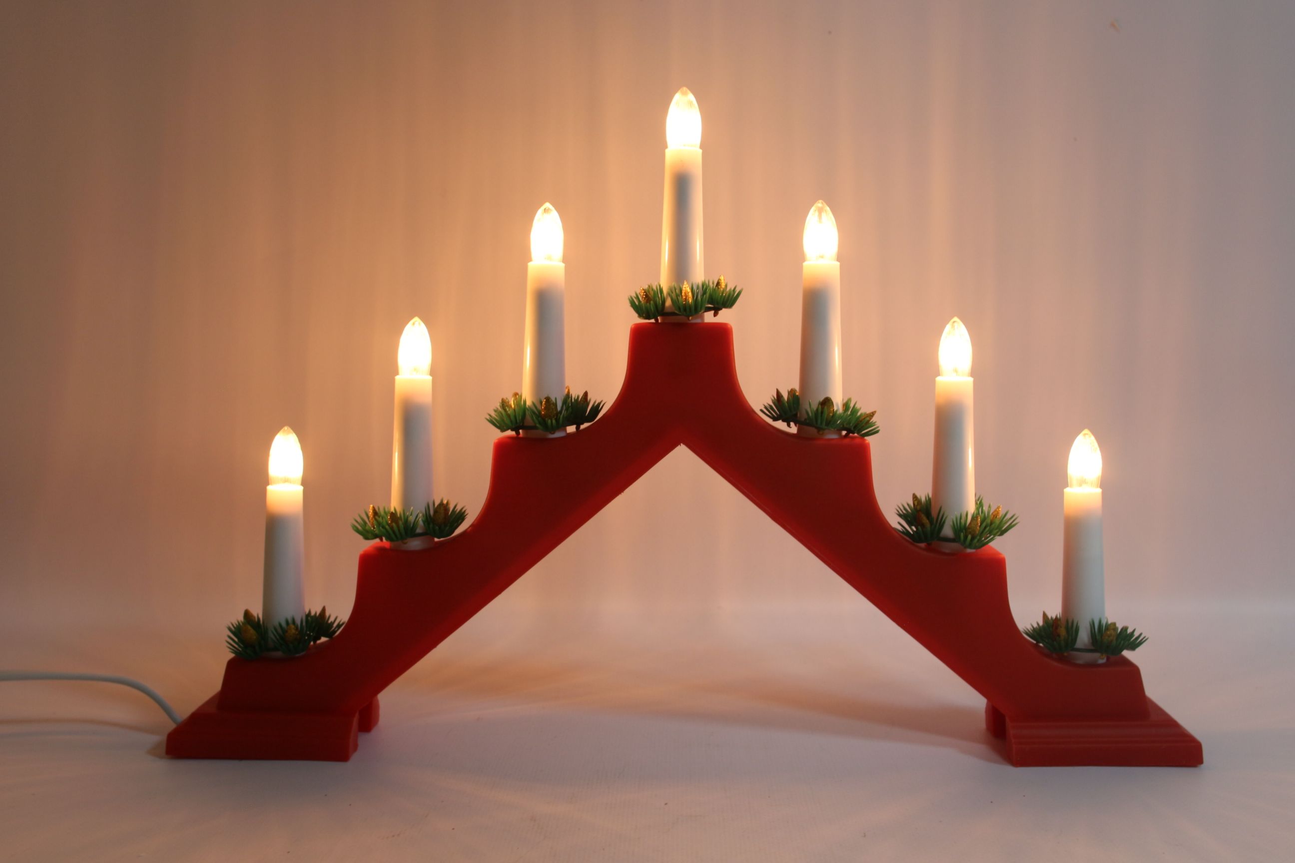 

Новогодний светильник Merry Christmas Свечи на пластиковой горке 15028-1 белый теплый, Свечи на пластиковой подставке горке