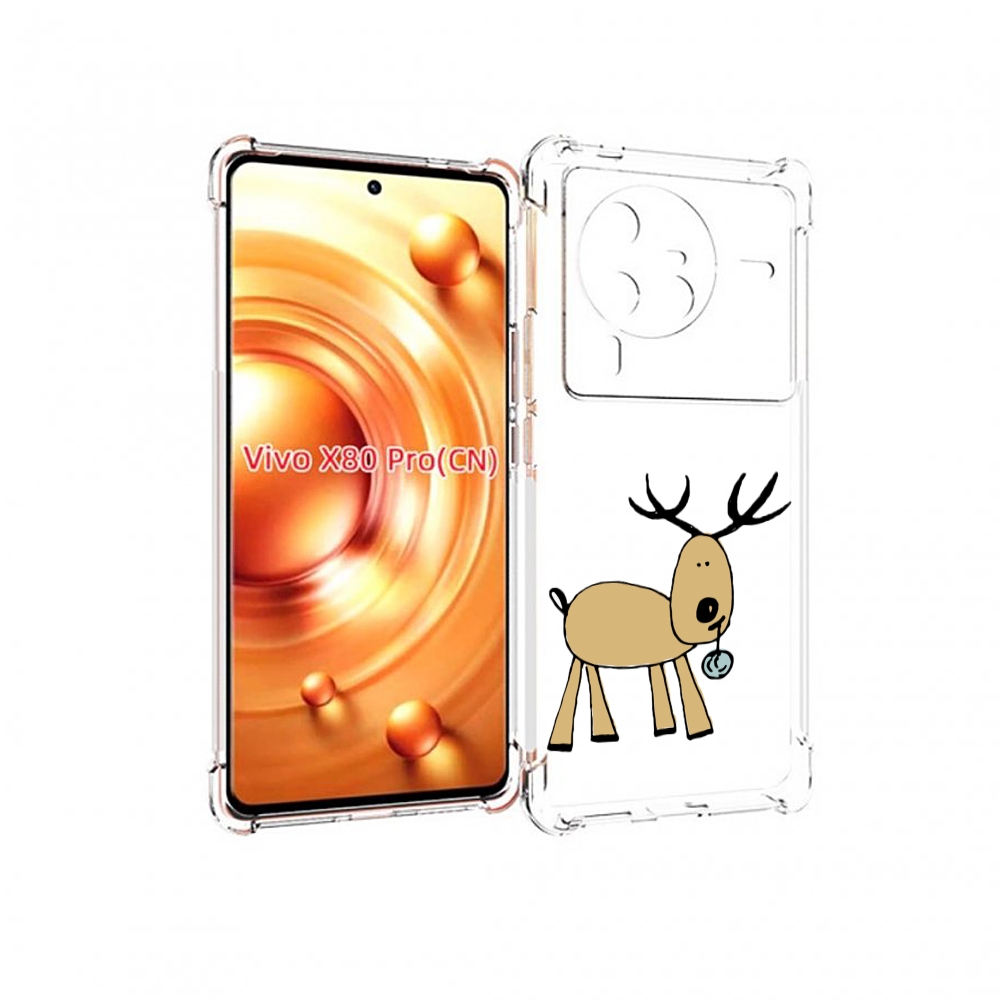 

Чехол MyPads Олень с шариком для Vivo X80 Pro, Прозрачный, Tocco