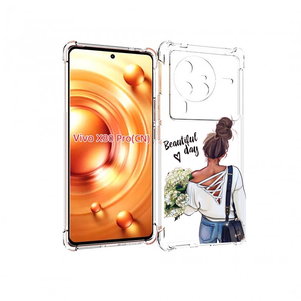 

Чехол MyPads Прекрасный-день для Vivo X80 Pro, Прозрачный, Tocco