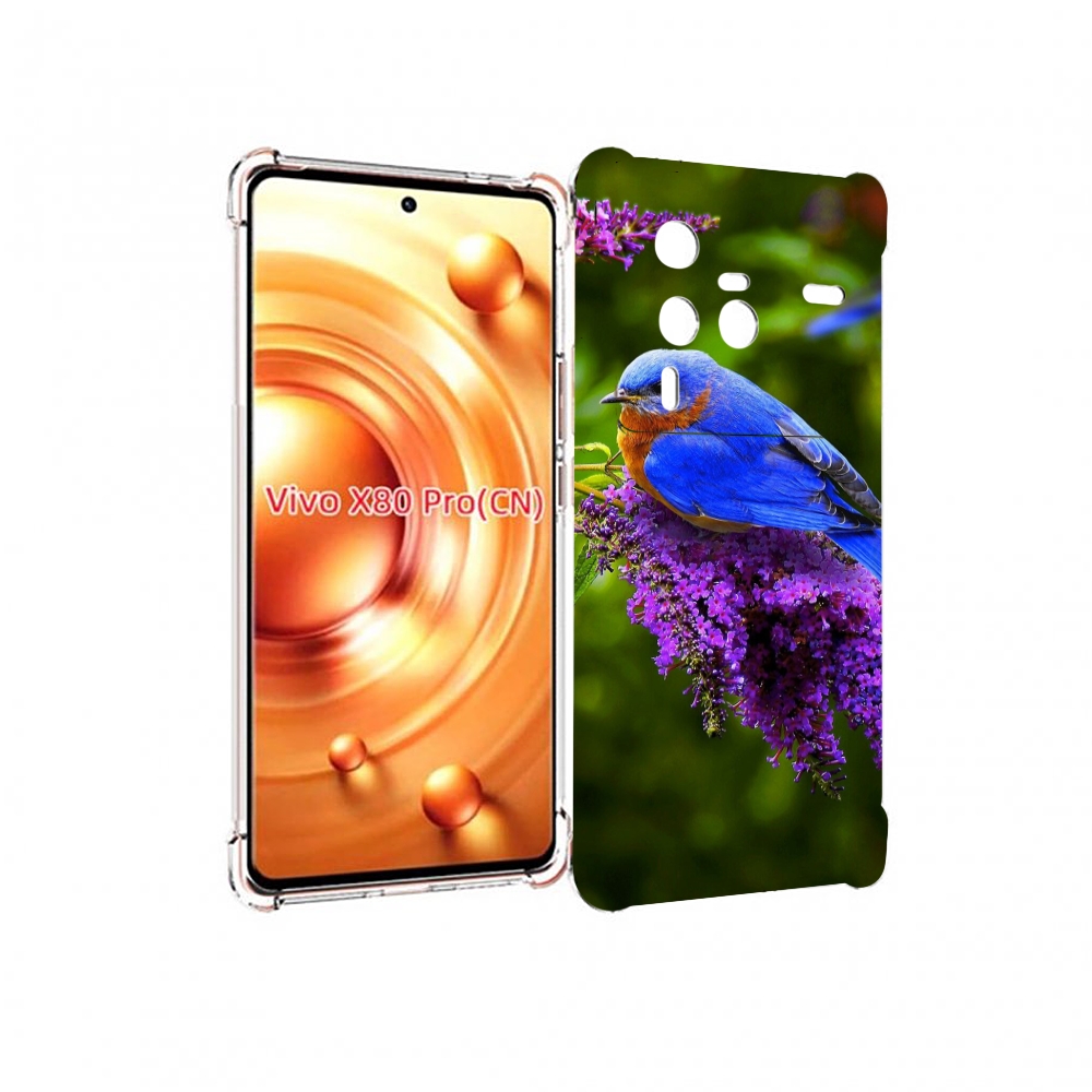 

Чехол MyPads Птица-сиреневая для Vivo X80 Pro, Прозрачный, Tocco