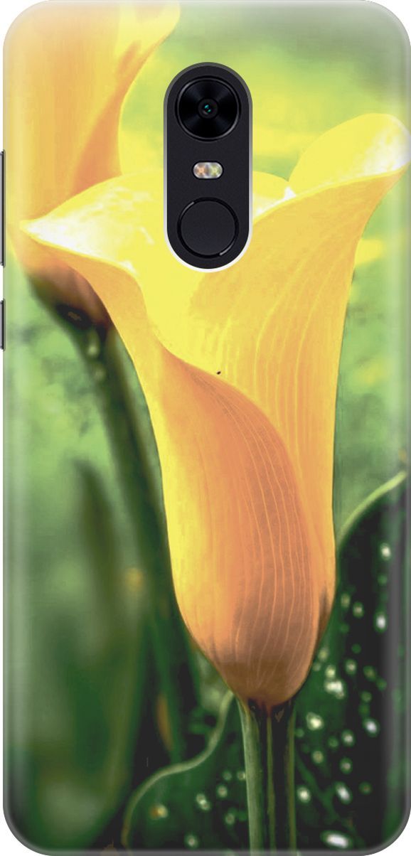 

Силиконовый чехол на Xiaomi Redmi 5 Plus "Желтые каллы", Желтый;зеленый, 2918