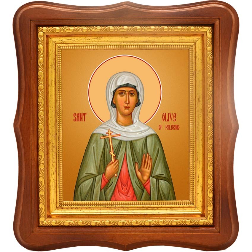 

Оливия (Олива) Палермская святая мученица. Икона на холсте.