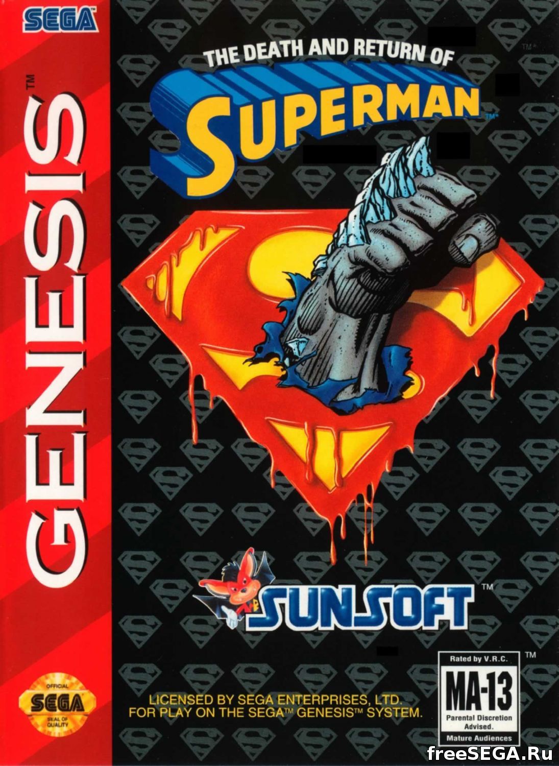 Супермен 2 (Superman 2) (The Death and Return of Superman) (16 bit)