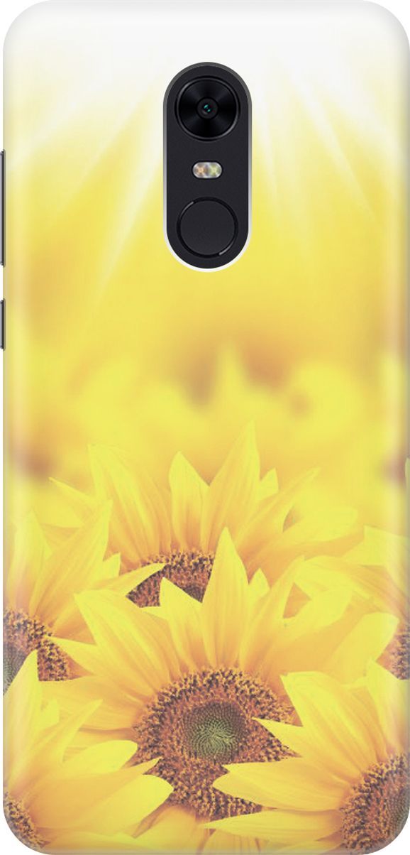 

Силиконовый чехол на Xiaomi Redmi 5 Plus "Поле подсолнухов", Желтый;оранжевый, 2918