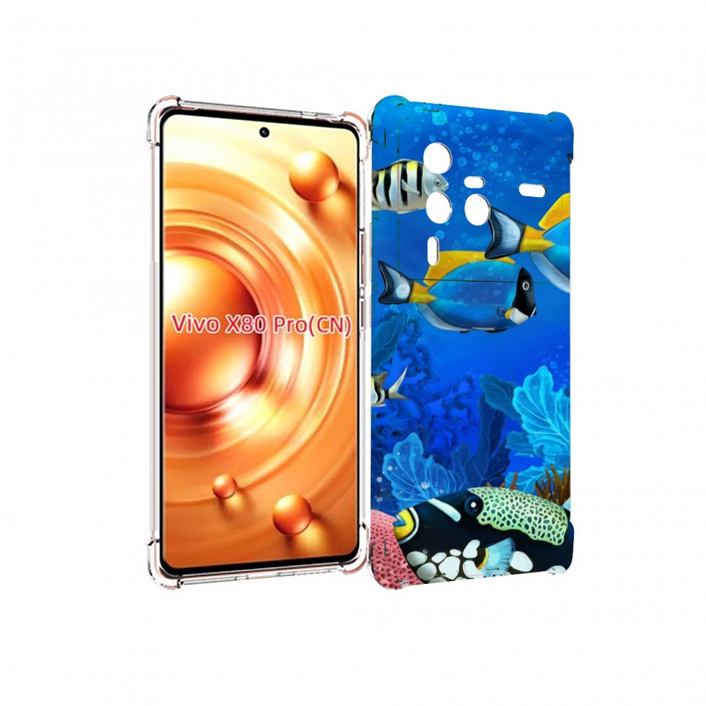 

Чехол MyPads Рыбки для Vivo X80 Pro, Прозрачный, Tocco
