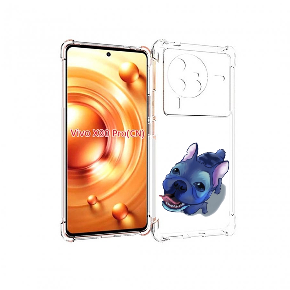 

Чехол MyPads Синий Пес для Vivo X80 Pro, Прозрачный, Tocco