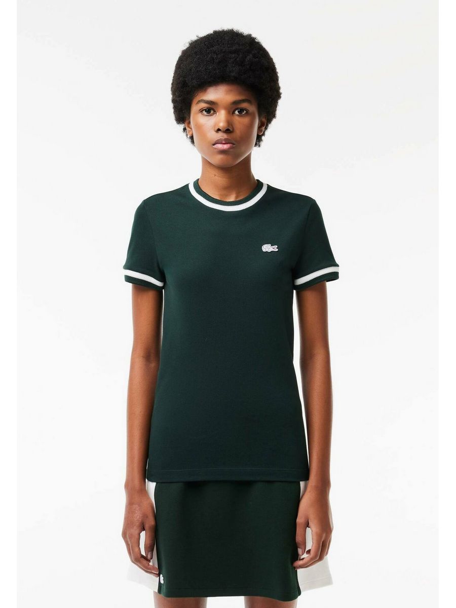 

Футболка женская Lacoste LA221D0C9 белая 32 EU, Белый, LA221D0C9