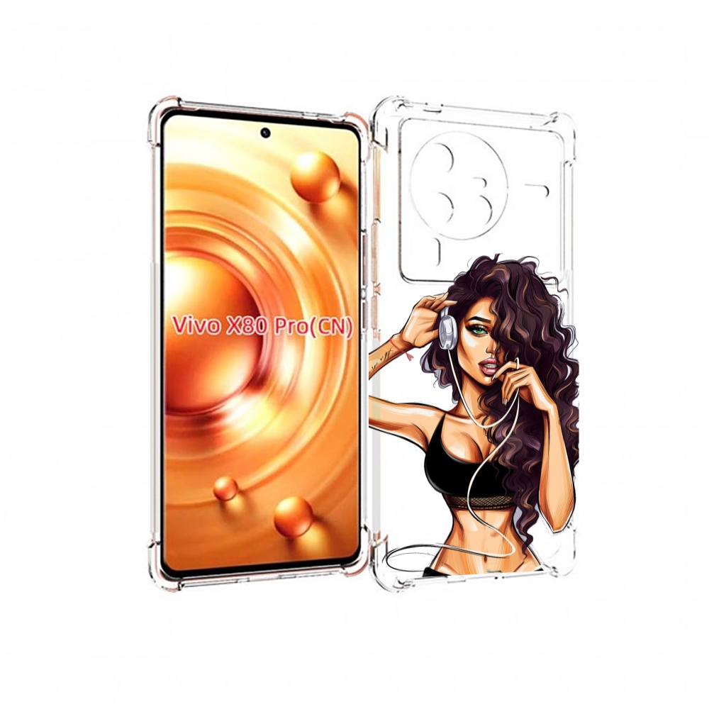 

Чехол MyPads Спортивная-девушка женский для Vivo X80 Pro, Прозрачный, Tocco