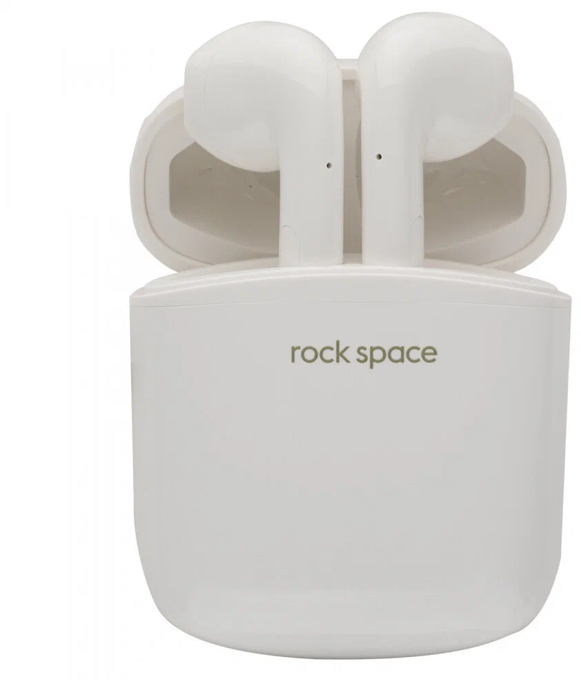 фото Беспроводные bluetooth наушники rock space eb100 tws bt 5.0 (белые)