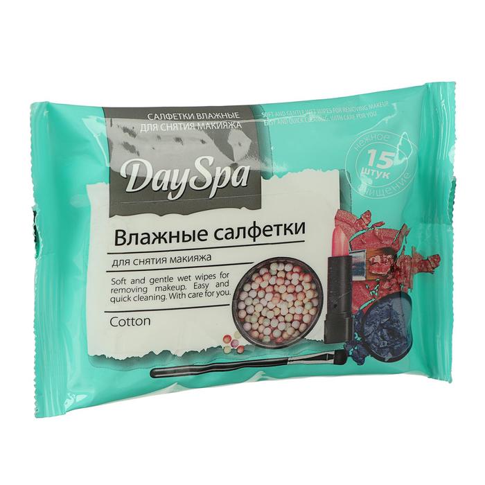 

Влажные салфетки «Day Spa», для снятия макияжа, 15 шт.