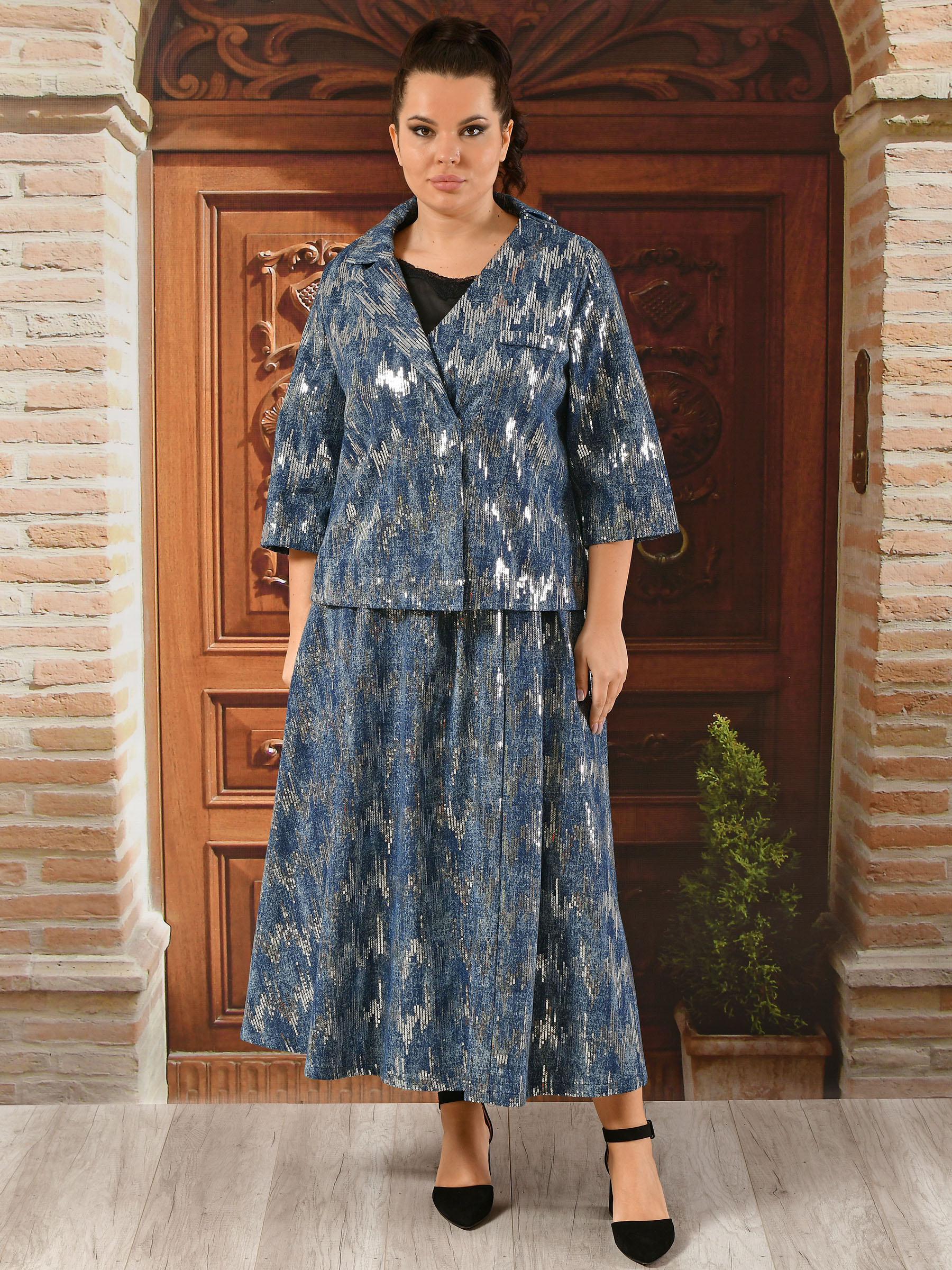 Костюм женский DARKWIN 9564 голубой 64-66 RU