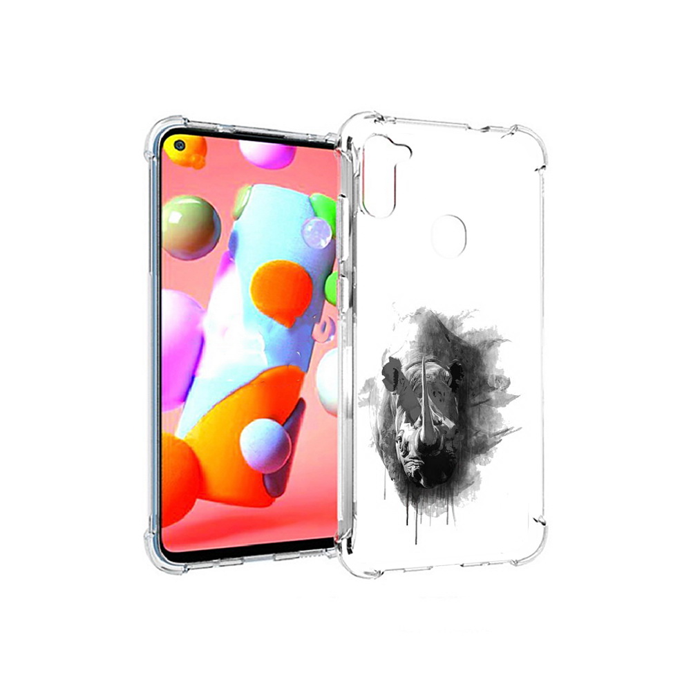 

Чехол MyPads Tocco для Samsung Galaxy A11 носорог (PT149913.480.523), Прозрачный, Tocco