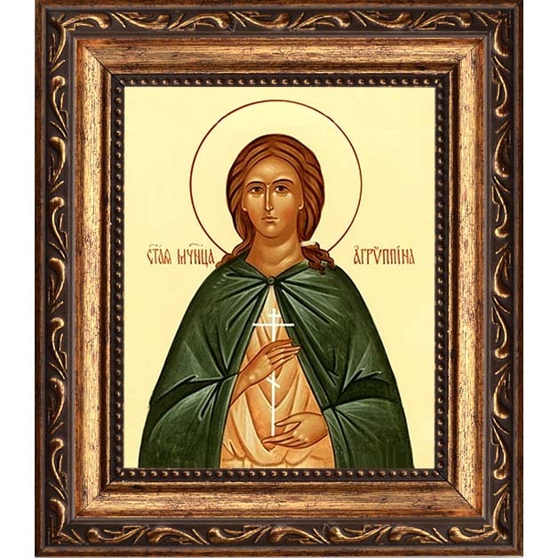 

Агриппина (Аграфена) Римляныня, мученица. Икона на холсте.