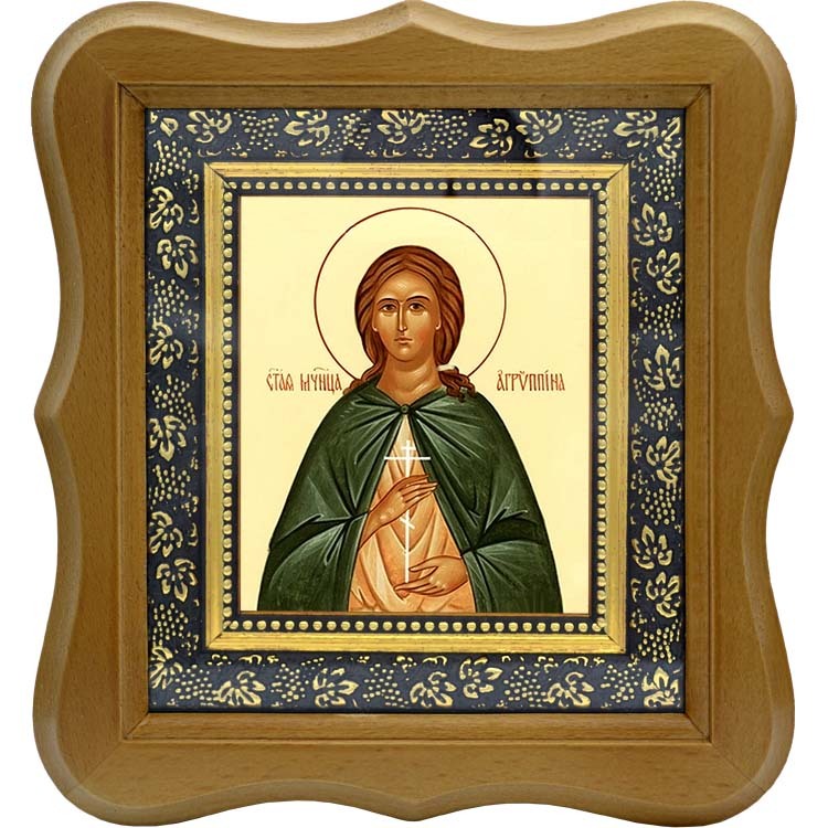 

Агриппина (Аграфена) Римляныня, мученица. Икона на холсте.