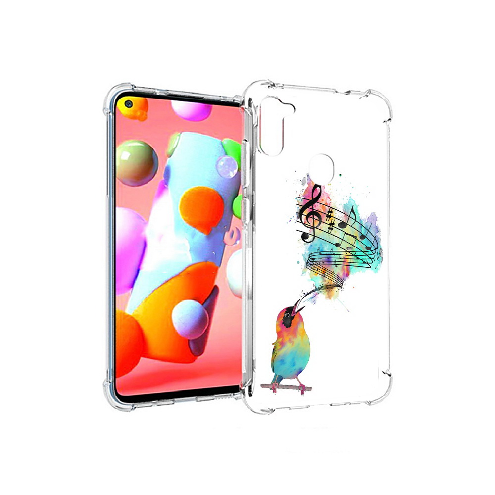 

Чехол MyPads Tocco для Samsung Galaxy A11 певчая птичка (PT149913.480.536), Прозрачный, Tocco