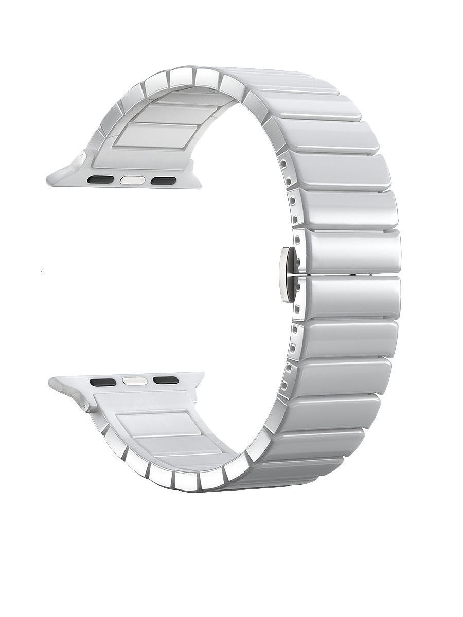 Ремешок для часов Apple Watch 42/44 mm, керамический, белый, Deppa
