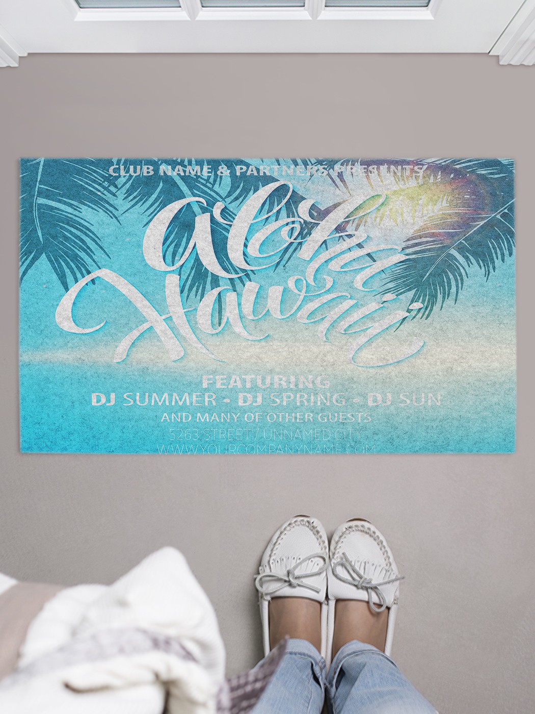 

Придверный коврик в прихожую для обуви, на резиновой основе, 75x45 см door_43706 JoyArty