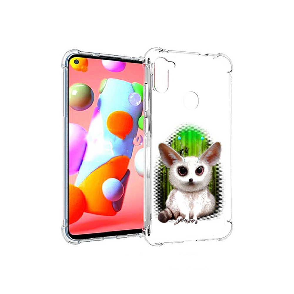 

Чехол MyPads Tocco для Samsung Galaxy A11 пушистое животное (PT149913.480.560), Прозрачный, Tocco