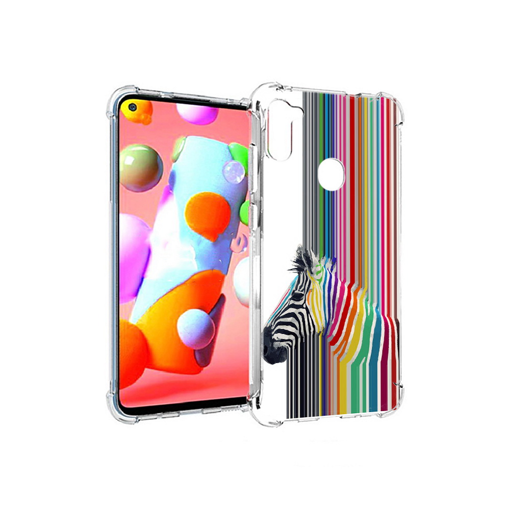 

Чехол MyPads Tocco для Samsung Galaxy A11 радужная зебра (PT149913.480.565), Прозрачный, Tocco