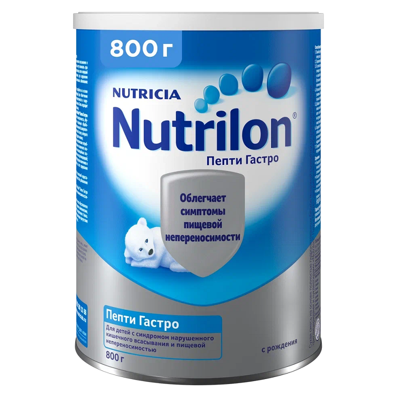 Смесь молочная Nutrilon Пепти Гастро, с рождения 800 г молочная смесь nutrilon premium 3 от года 1 200 г