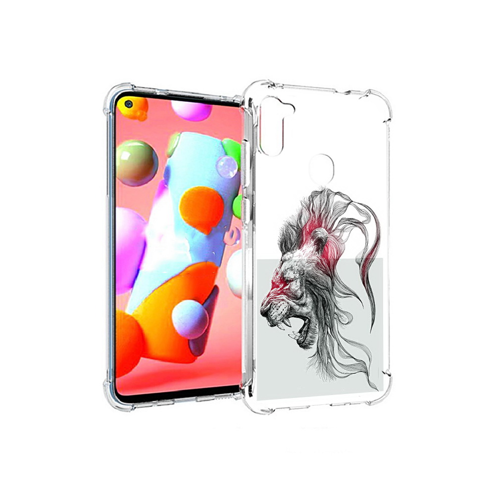 Чехол MyPads Tocco для Samsung Galaxy A11 разъяренный лев (PT149913.480.576)
