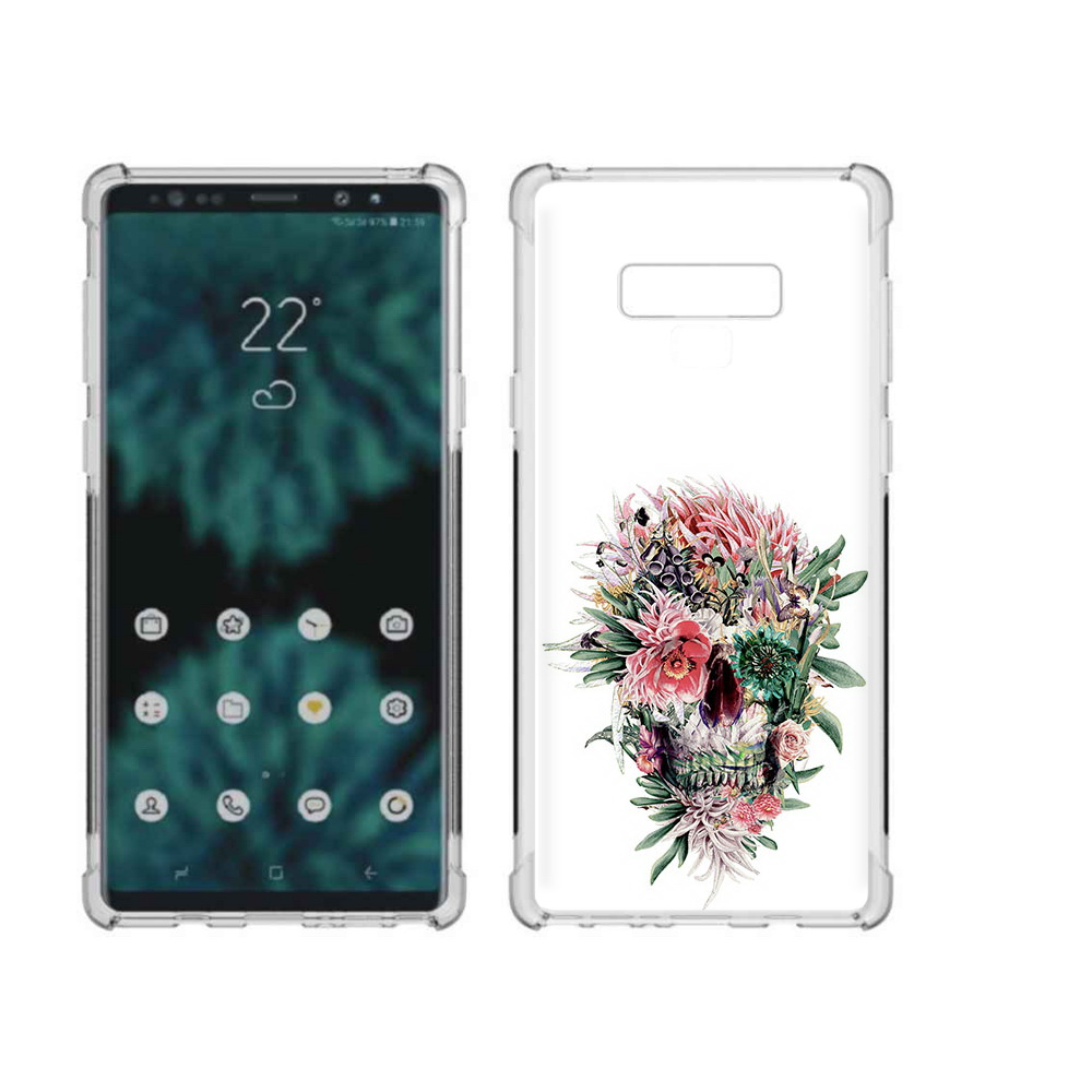 

Чехол MyPads Tocco для Samsung Galaxy Note 9 череп из цветов (PT115235.598.677), Прозрачный, Tocco