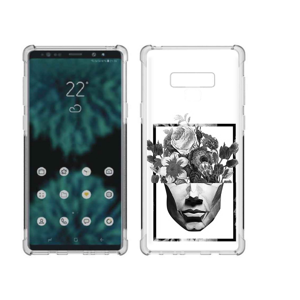 

Чехол MyPads Tocco для Samsung Galaxy Note 9 черно белая ваза в абстракции, Прозрачный, Tocco